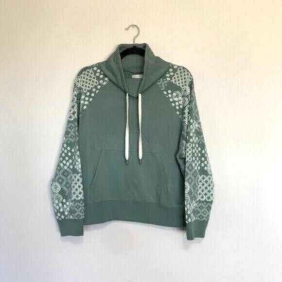 Garnet Hill Size Medium Layer Up Cowl Neck Sweatshirt - Picture 2 of 7